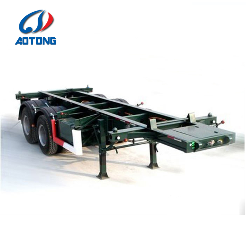 High Capacity 2 Axles 20 Feet Container Transportation Skeletal Semi Trailer for Loading 30 Tons