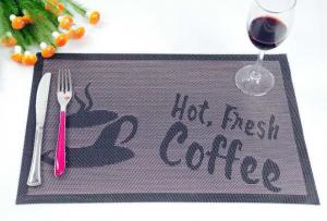 pink color Washable Textilene Placemats Heat Insulation Non-slip Mats in 45*30 cm for coffee or restaurant