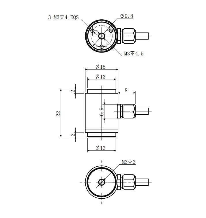 50-1000N Column Load Cell Stainless Steel Tension Force Transducer