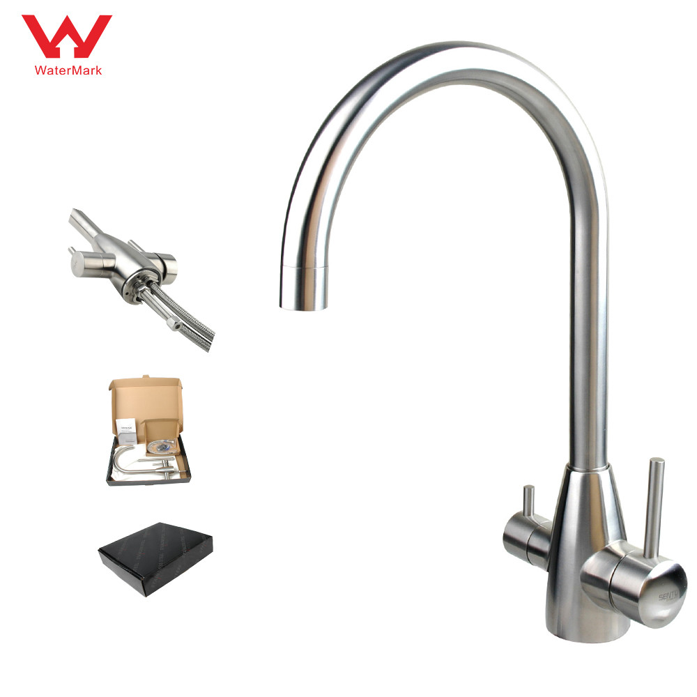 Pure Black Stainless Steel 304 Tap Sus316 Hot And Cold Filter Water Tap Mixer Handles Kitchen Faucet