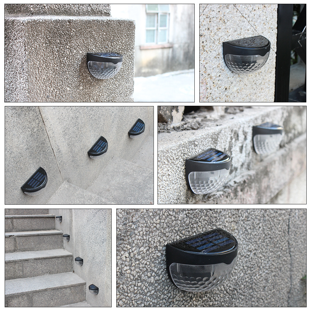 Good Price Waterproof LED Solar Wall Light 6 LEDs 6000k Light Sensor Outdoor Garden Lamp White