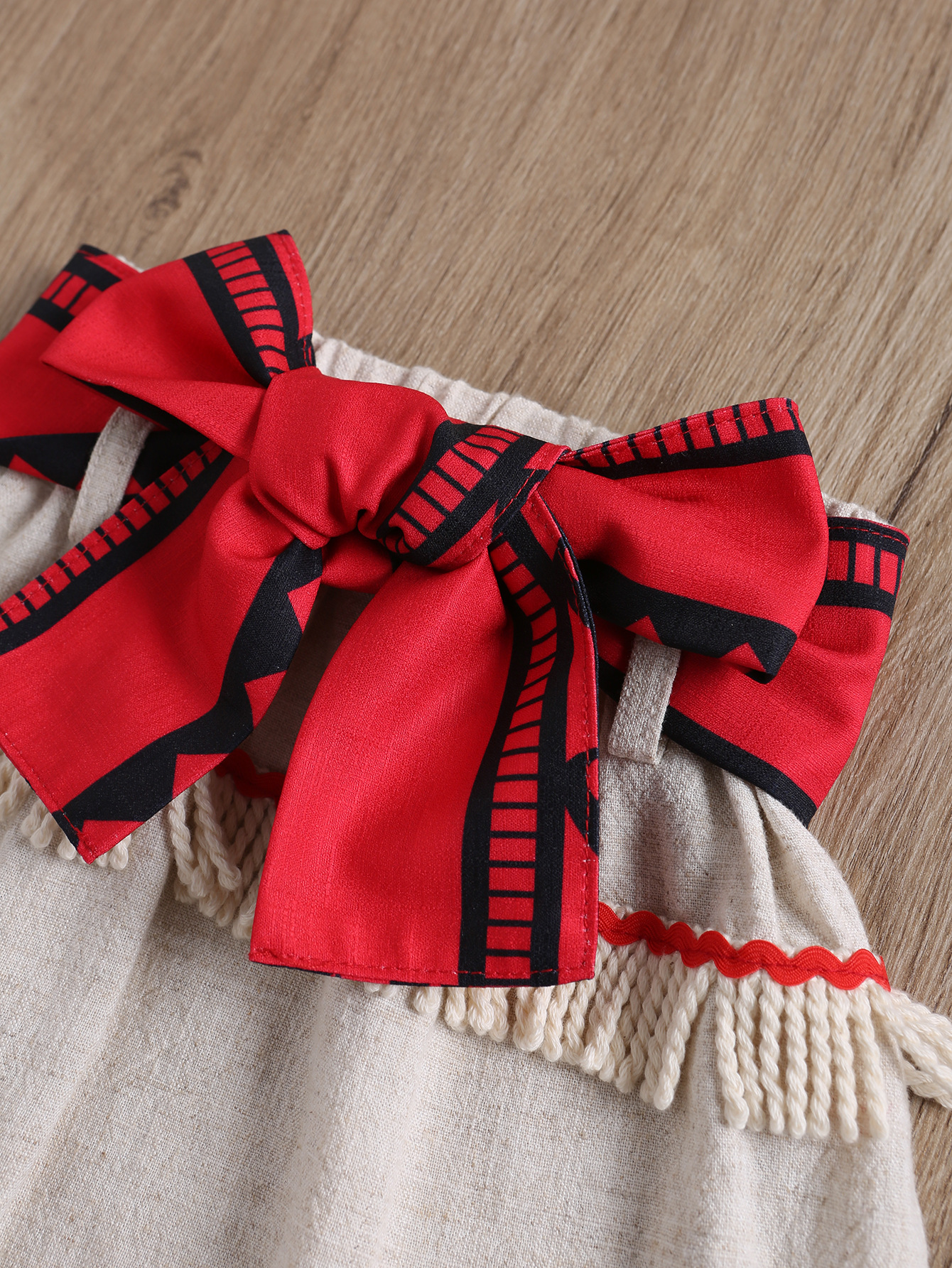 Cotton Ethnic Bohemian Style Girl Child Short Skirt Suit 3Y-8Y