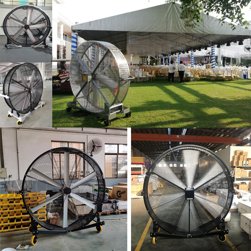 IP55 PMSM Mobile Industrial Fans Big Size 2m Diameter Portable Heavy Duty Fan
