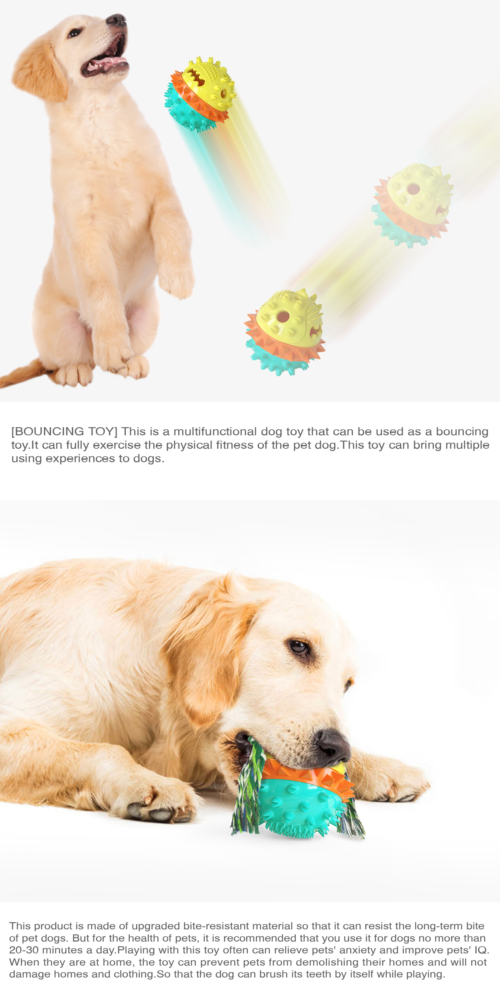 Pet Products Hot Style Pet Dog Grinder Stick Squeaking Dog Toy Squeaking Football
