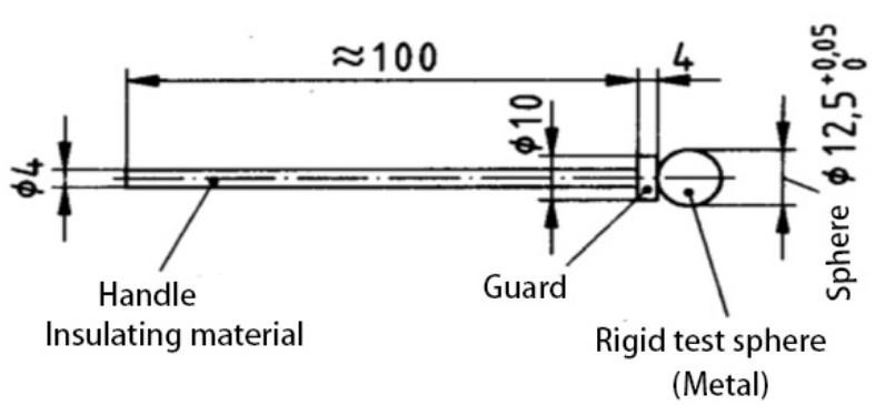 IEC 60529 IP Testing Equipment IP Test Probe Kit Jointed Test Finger And Test Rod