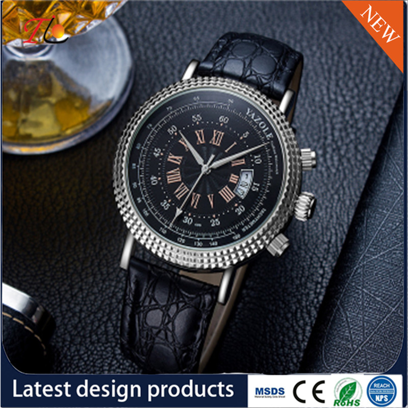 Wholesale PU Leather Watch with Alloy Case and Custom Logo Men's Watch Business Watch Fashion Watch Movement Watch