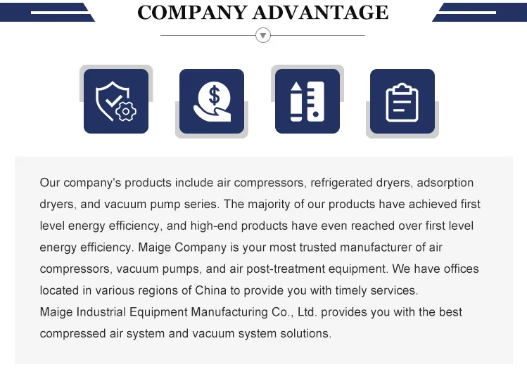 Twin-Screw Oil-Free Comps Standard Export Packing Drilling Machine Air Compressor