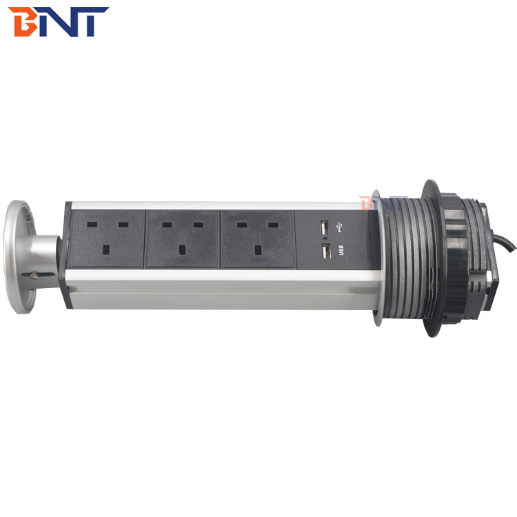 guangzhou office& kitchen motorized pop up socket with US power plug