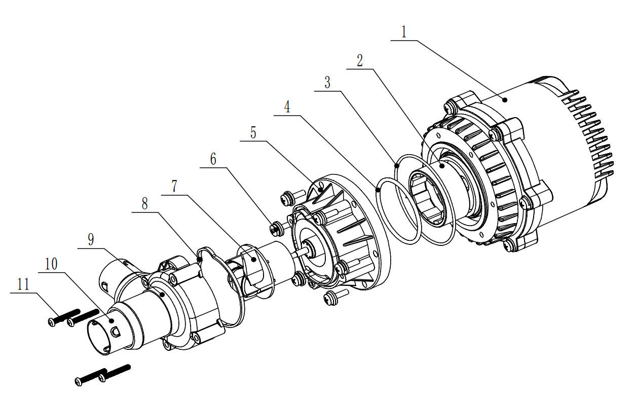 8000L H Electric Coolant Pump For Car Truck School Bus