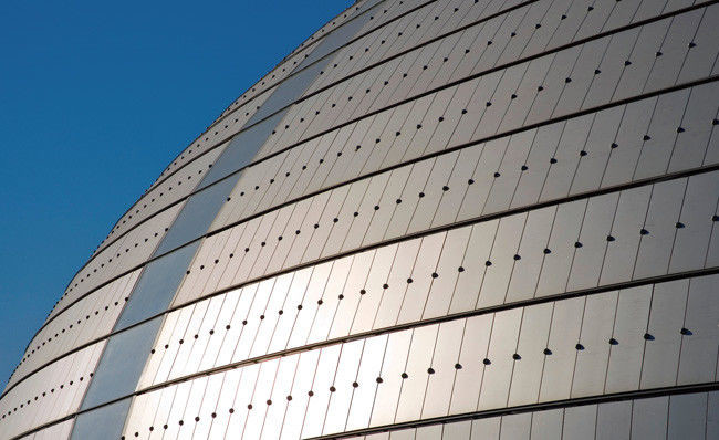 Single Curved Aluminum Sheet Outside Curtain Wall PVDF Alloy 3003 5005