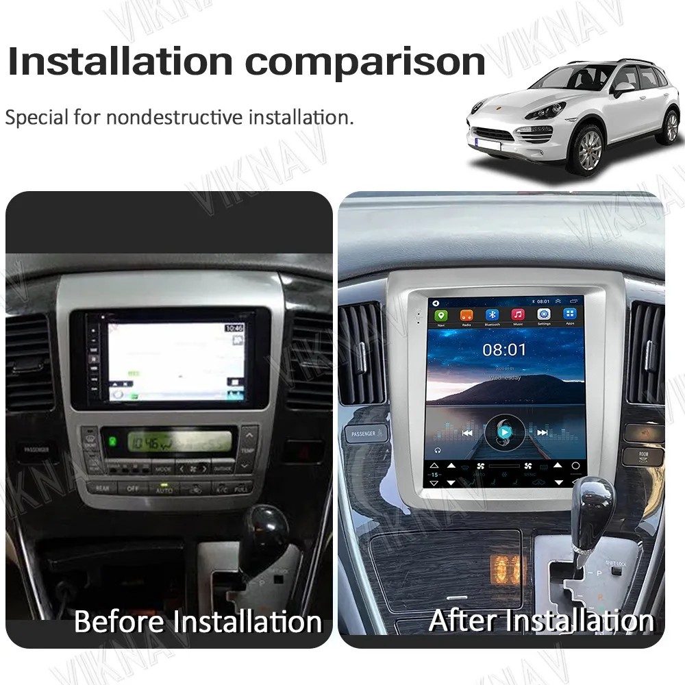 9.7 Inch Android Auto Stereo For 2003-2007 Toyota Alphard GPS Navigation Multimedia Player Wireless Carplay BT 4G