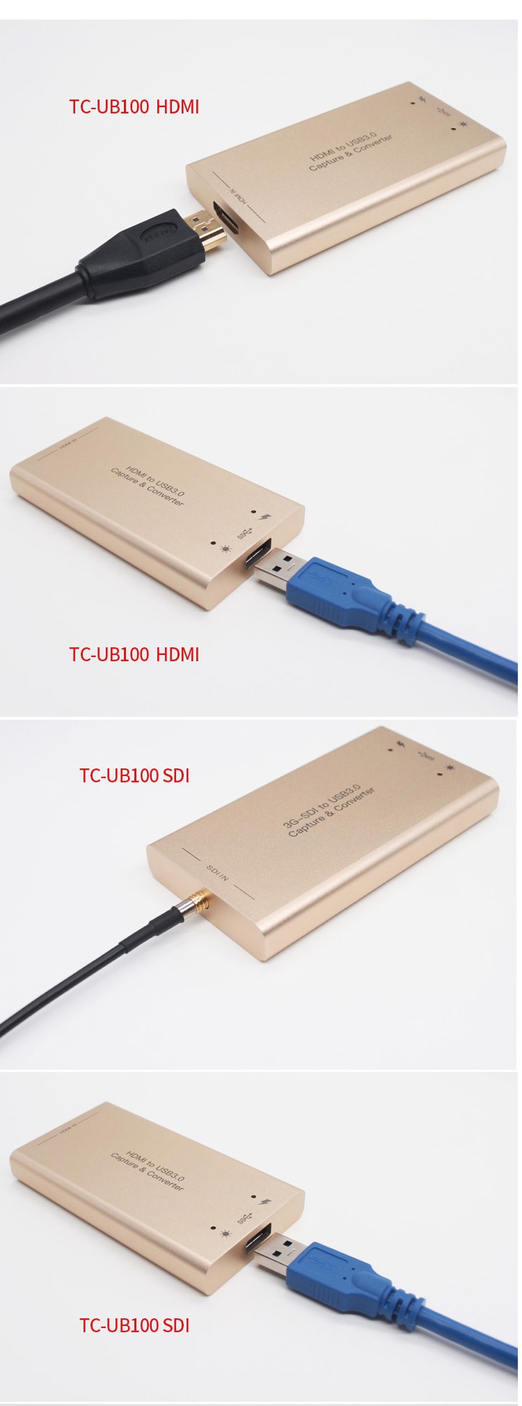 Driverless USB Capture Card For Webcasting 1920x1080P60 Video Streaming