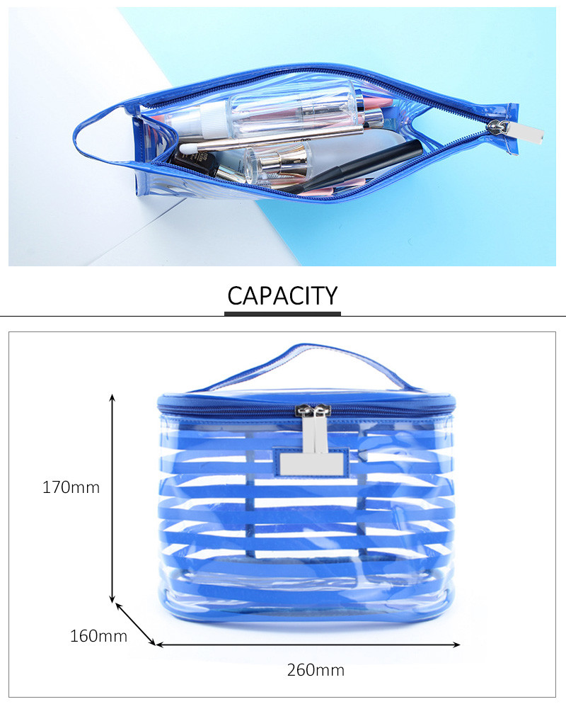 Custom Clear Toiletry Transparent Travel PVC Cosmetic Bag