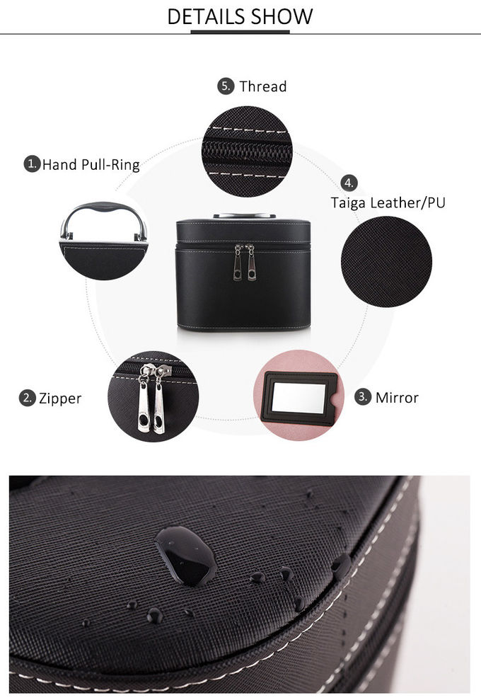 Luxury Double Zipper L22*D16*H17CM Travel Toiletry Bag