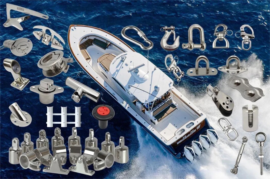 304 Stainless Steel Pad Eye Plate With Round Ring Heavy Duty Marine Deck Fittings