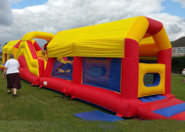 Amazing 75ft Massive Bouncy Castles Obstacle Course In Challenge Games