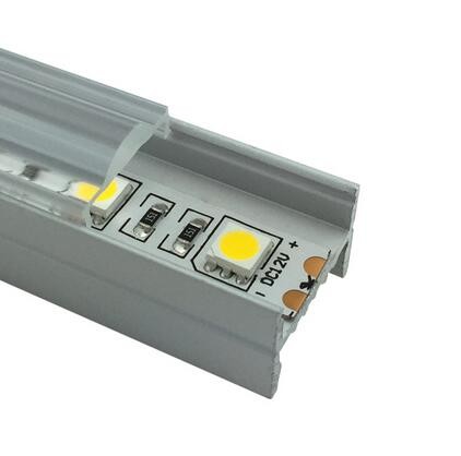 U V shape aluminum extrusion LED profiles for stors cabinet LED extrusion profiles milky diffuser housing