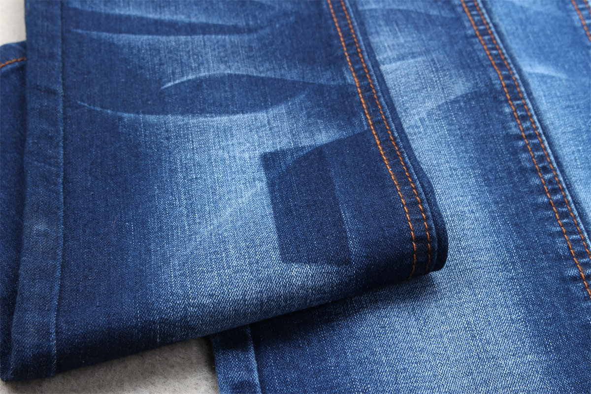 Dark Blue Full Lycra Slub Denim Fabric For Kids and Women Jeans