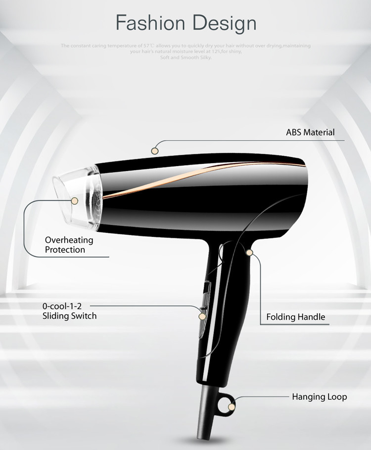 Lightweight 1000w Hair Dryer Compact For Professional Precision Styling