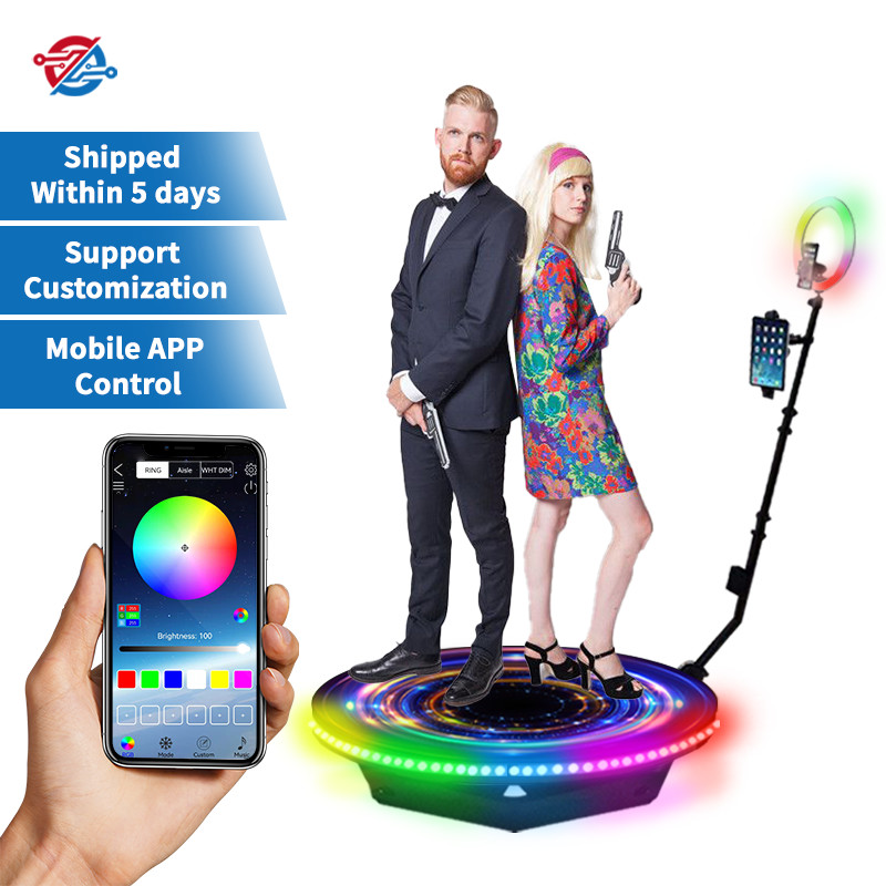 550KG Load 360 Rotating Photo Booth For Party Wedding Automatic Spinning Machine
