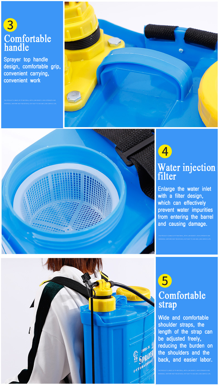 Knapsack pesticide agricultural agriculture hand electric powered operated machine sprayer