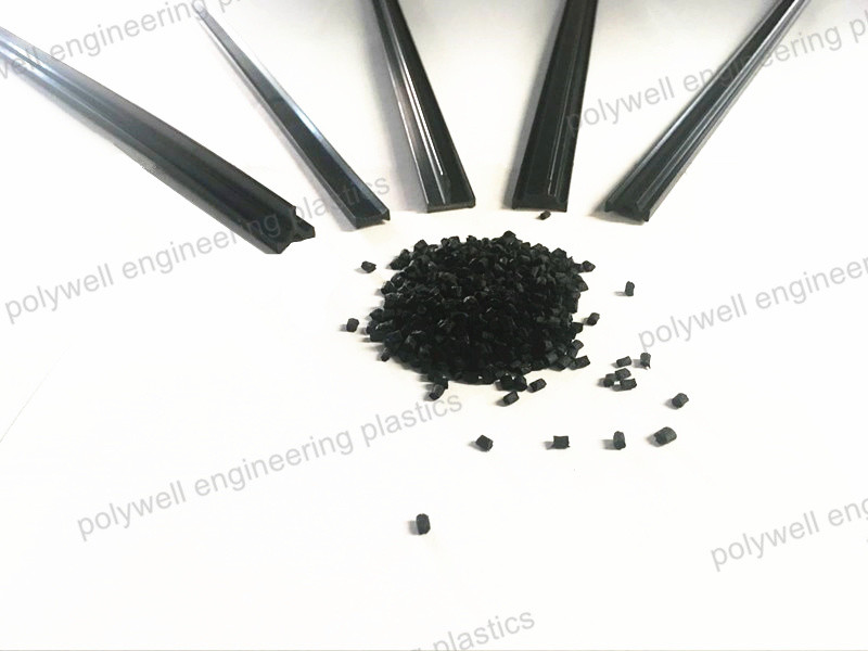 Plastic Glass Fiber Filled Reinforced Polyamide 66 Granules Black Nylon 66 Pellets With 1.25~1.35 G/Cm3 Density