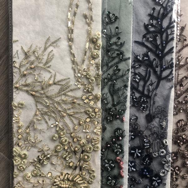 Easily Customizable Luxury 3D Flowers Beaded Embroidery Lace Fabric New Design Lace for Women's Clothing Dance Dresses