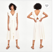 New Design Relaxed Fit Deep V-neckline Stripe Linen Dress for Woman