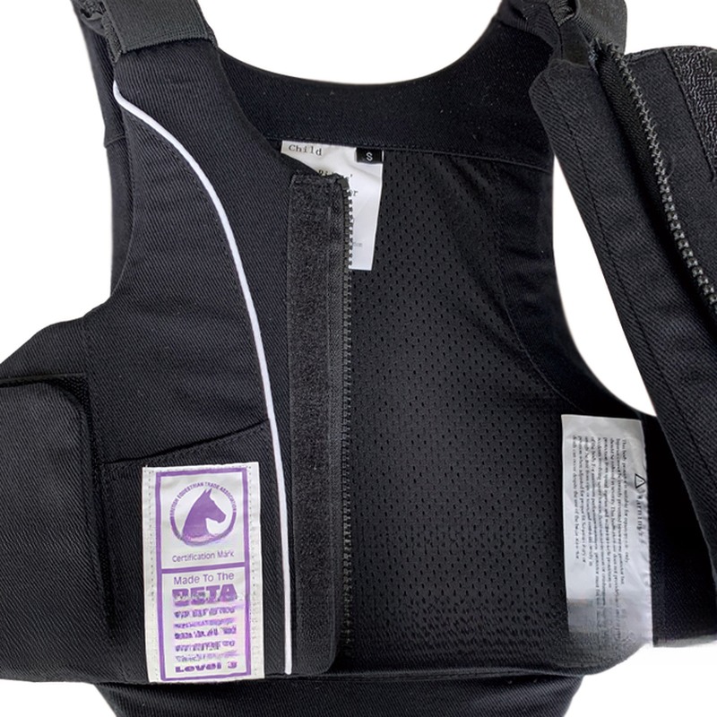 Equestrian Vest Black S-XL Horse Riding Body Protector Padded Jacket Outdoor Clothing