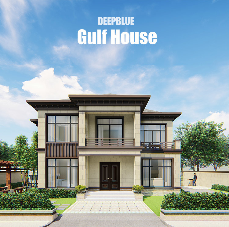 EU Prefabricated Light Steel Framing 2-Storey Villa House For Living