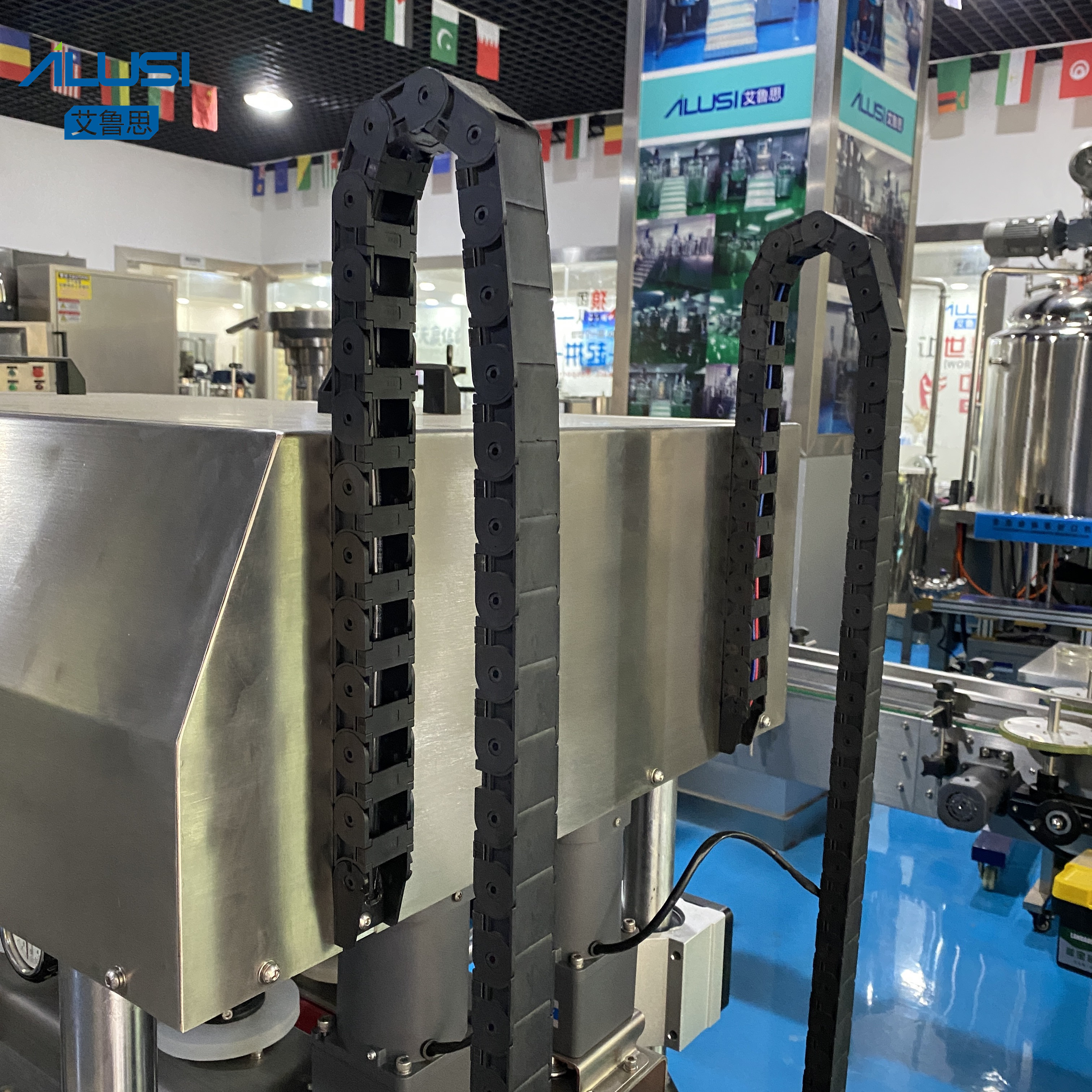 220V Stainless steel Bottle Capping Machine , Screw Cap Sealing Machine
