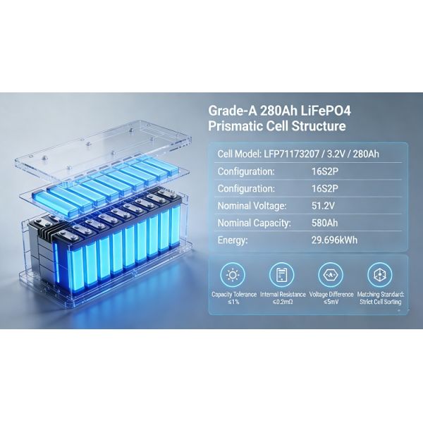 51.2V 30kW 50kWh Solar Energy Storage Cabinet with LiFePO4 Battery System for Home Energy Storage