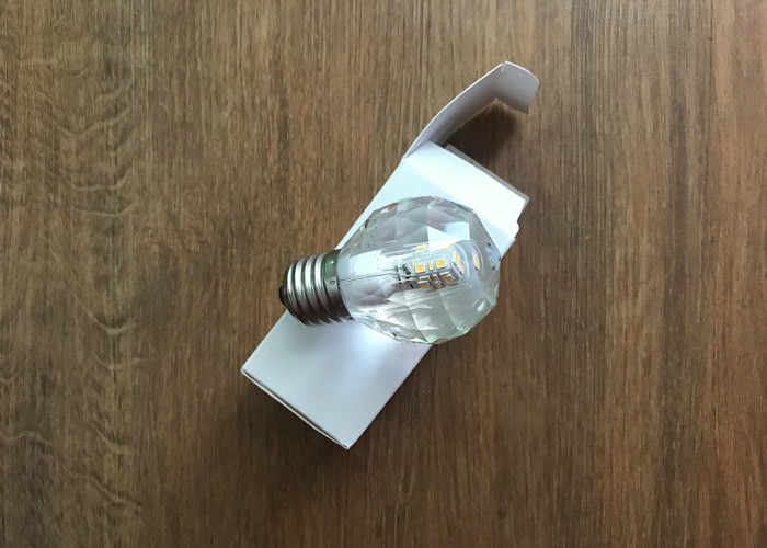 6000k 4.3w Crystal Led Candle 80ra 430lm Ip20 High Sensitivity With E27 Base