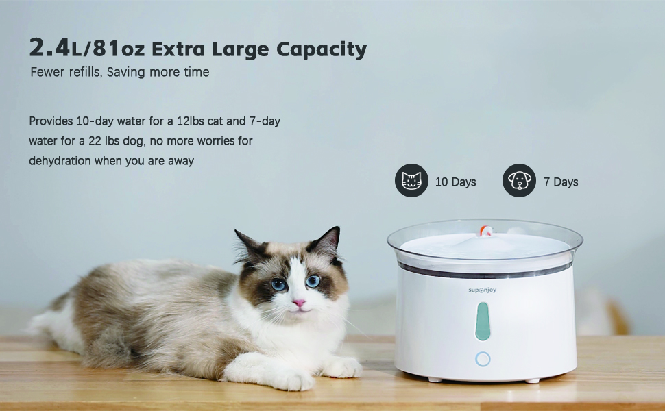 Household Cat Water Fountain With Smart Automatic Circulation Filter And Low Noise