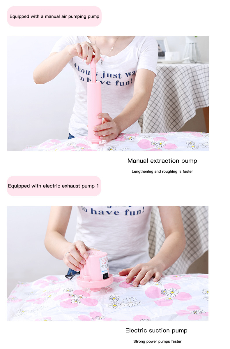 Room Space Selection Support Clear Vacuum Sealing Bags for Comforters Blankets and Clothes
