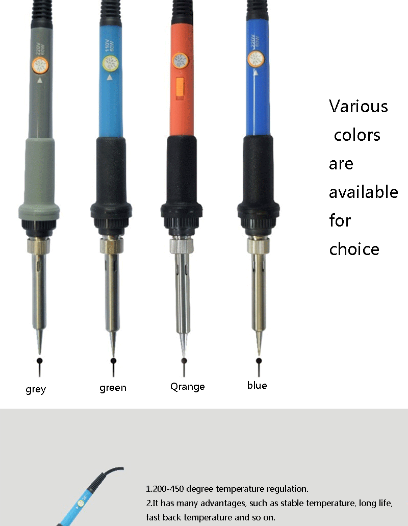 Green 60W Professional Soldering Iron For Automotive Wiring Multi Functional Soldering