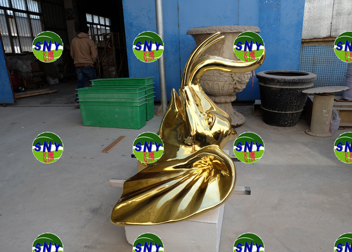 Hotel mall deco relief elephant head wall statue/sculpture as decoration in hotel mall display model