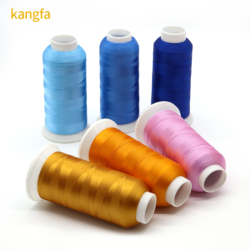 5000 yards Cone Sewing 100% Polyester 120d 2 Embroidery Thread 120g Weight for Sewing