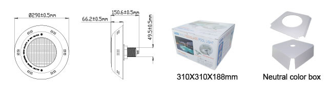 12v 1500LM 18X1W Waterproof Pool Light White Color IP68 Vinyl Pool Spa Light
