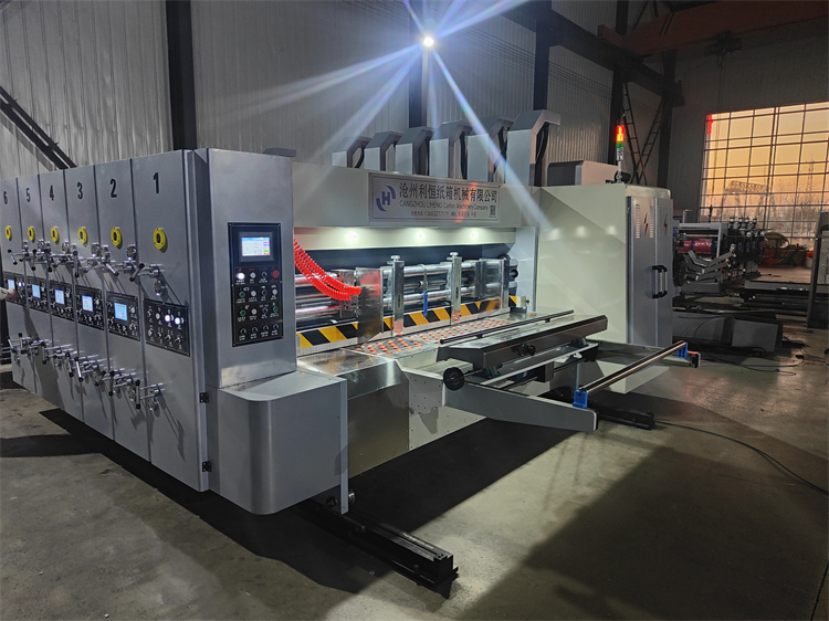 220V Corrugated Carton Box Flexo Printer Cardboard Printing Die Cutting Machine With Slotter And Die-cutter