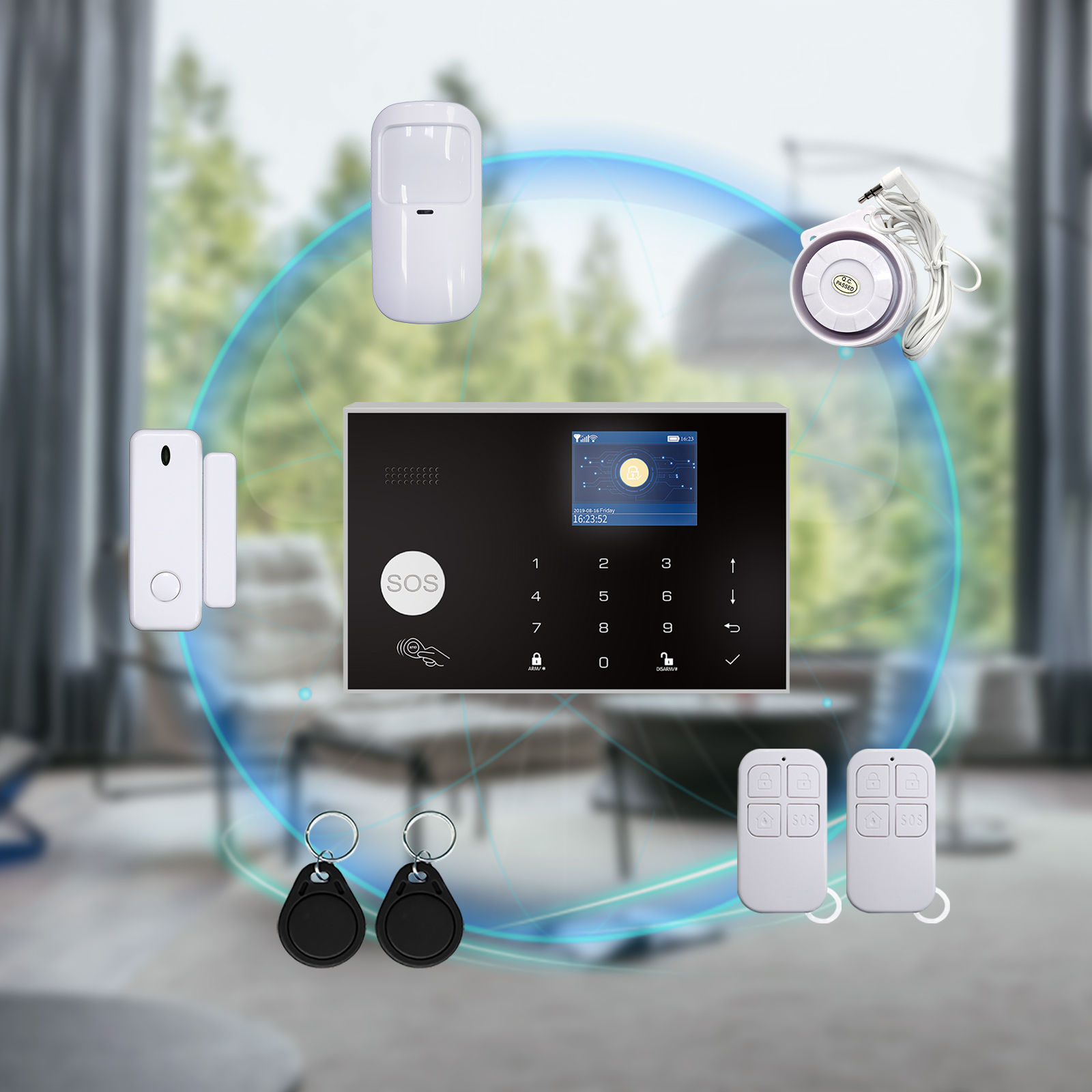 WIFI GSM Homesafe Security System Wireless House Burglar Alarm