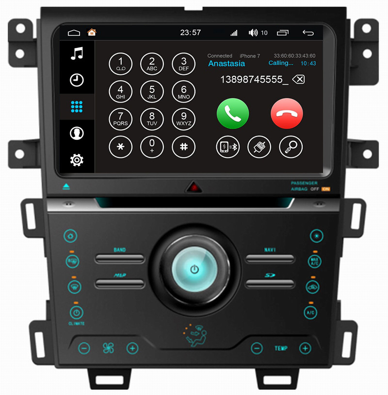 Ouchuangbo car audio gps navi bluetooth 200 platform android 8.0 for Ford Edge 2013 support SWC AUX wifi HD video1mirror