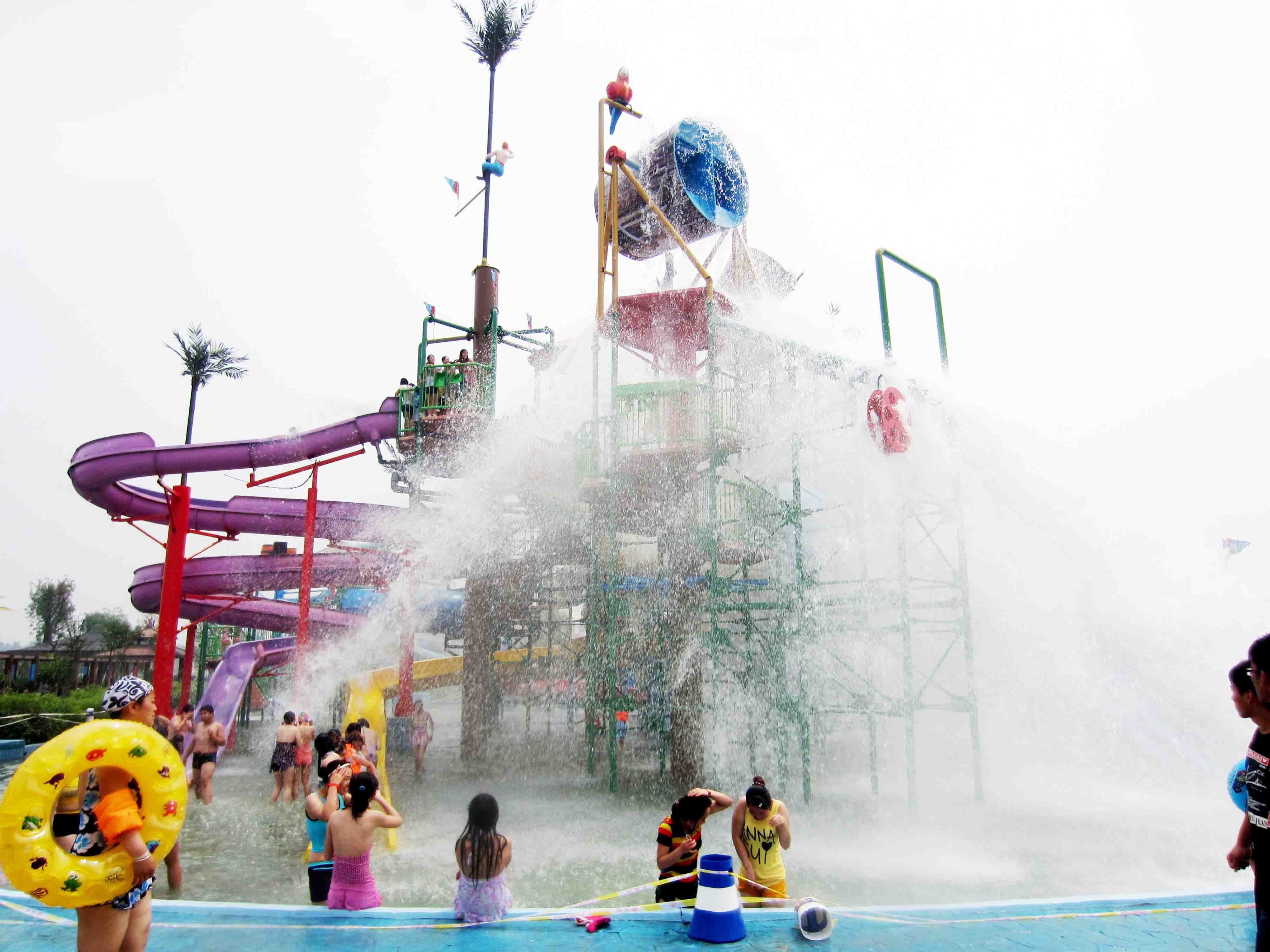 Outdoor Water Amusement Parks Custom Water Slides Combination For Hotel
