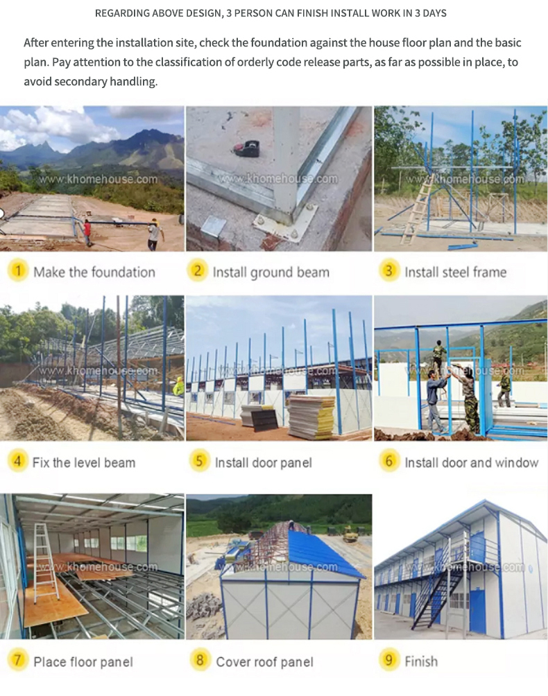 Temporary Portable Toilet Cabin Single Roof Steel Structure Modular Design