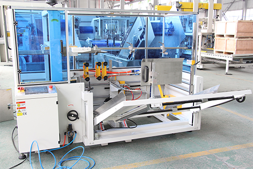 End Of Line Packing Machinery Automatic Carton Unpacking Machine Case Erector