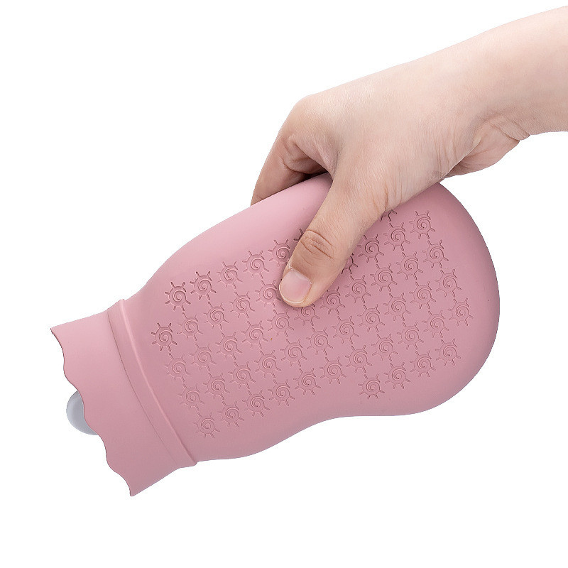 500ML Leakproof Rubber Hot Water Bottle With Soft Cover For Menstrual Bed Warming