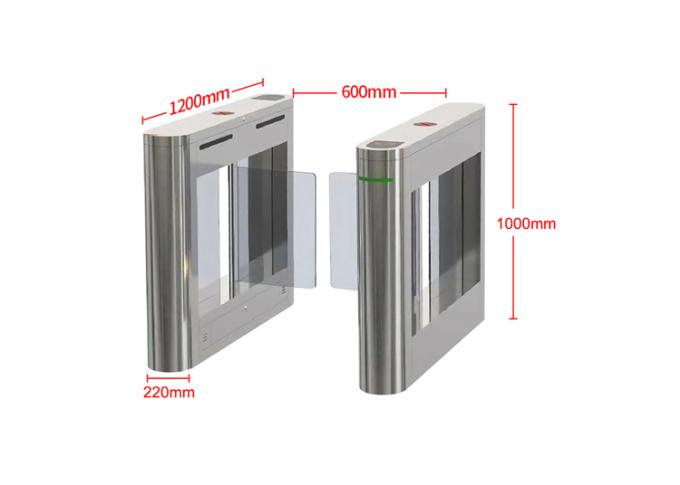 Access Management 40W SS304 Acrylic Barrier Turnstile Gate IP45 0