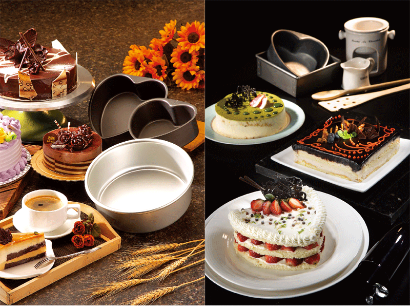 RK Bakeware China Foodservice NSF 142*134*55 Aluminum Heart Shape Cake Pan Loose Bottom