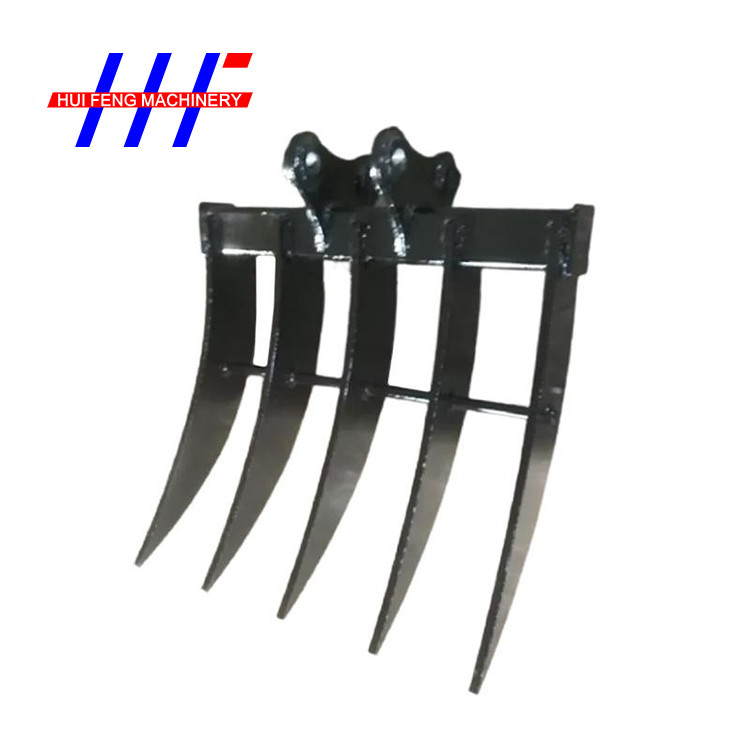 45T Digging Excavator Brush Rake Hardox 500 Excavator Root Rake