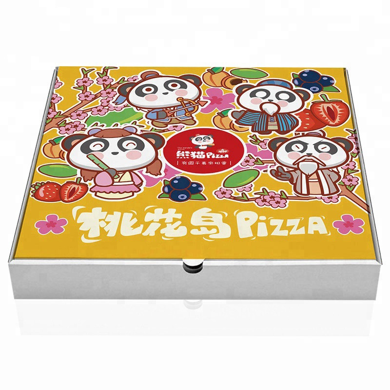 Personalised Takeaway 8 Inch 10 Inch Pizza Boxes Foil Hot Stamping